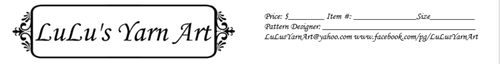 LuLusYarnArt UPC Tag